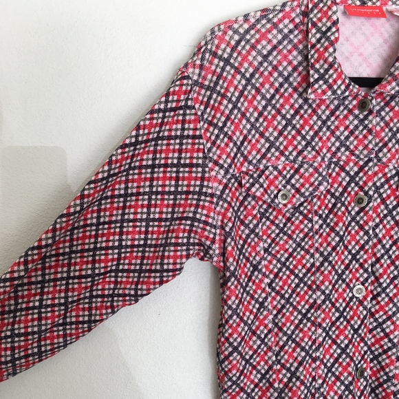 Vintage Liz Claireborn Flannel Pattern Jacket Top - Picture 4 of 7